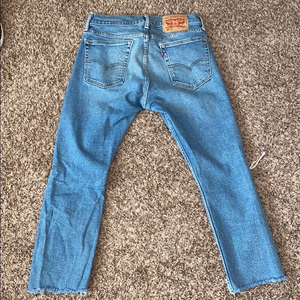 - LEVIS 505c high waist ankle crop jeans